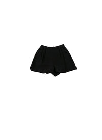 Short à pinces taille haute - Noir