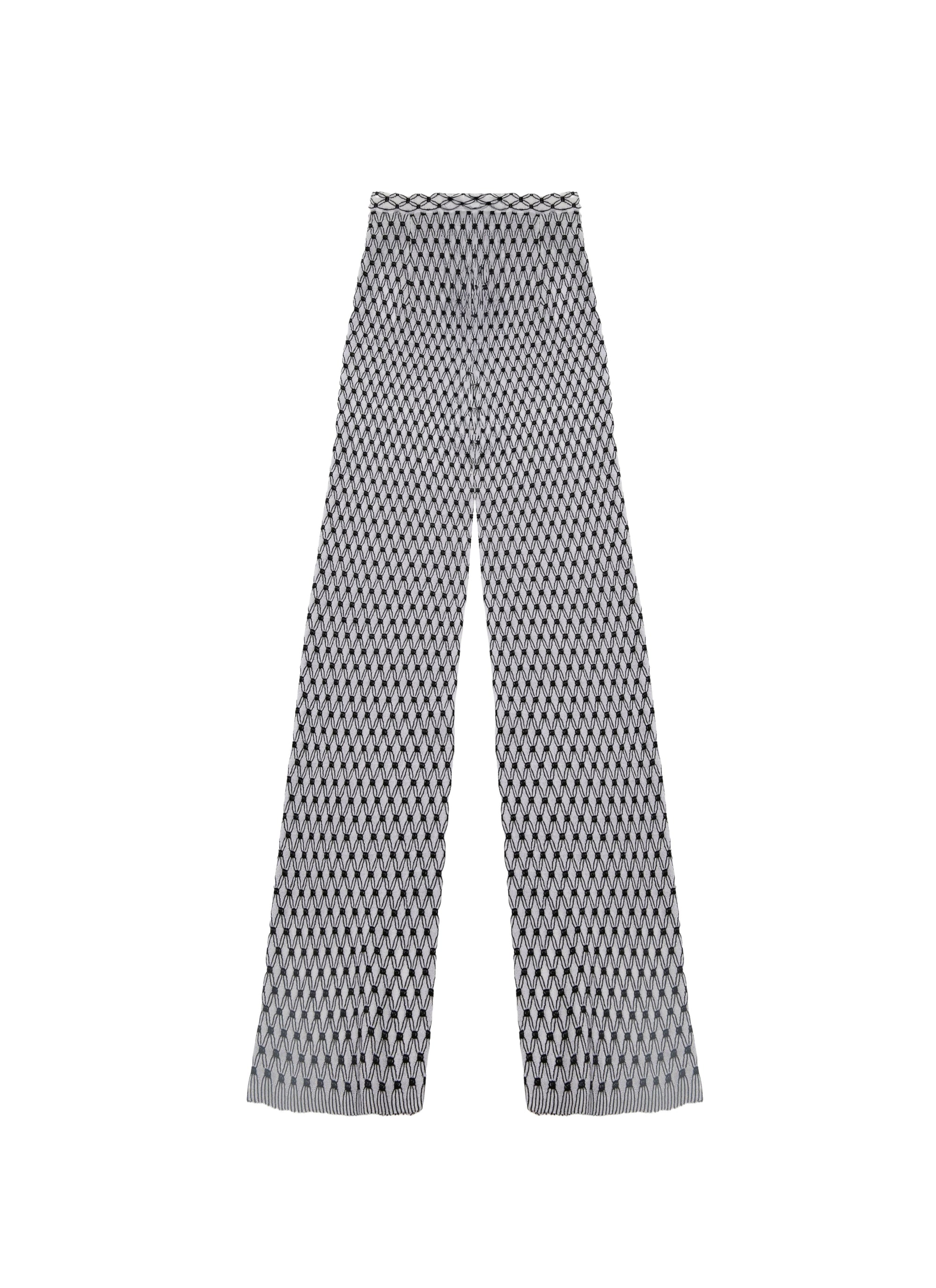 Pantalon en soie - Noir & Blanc