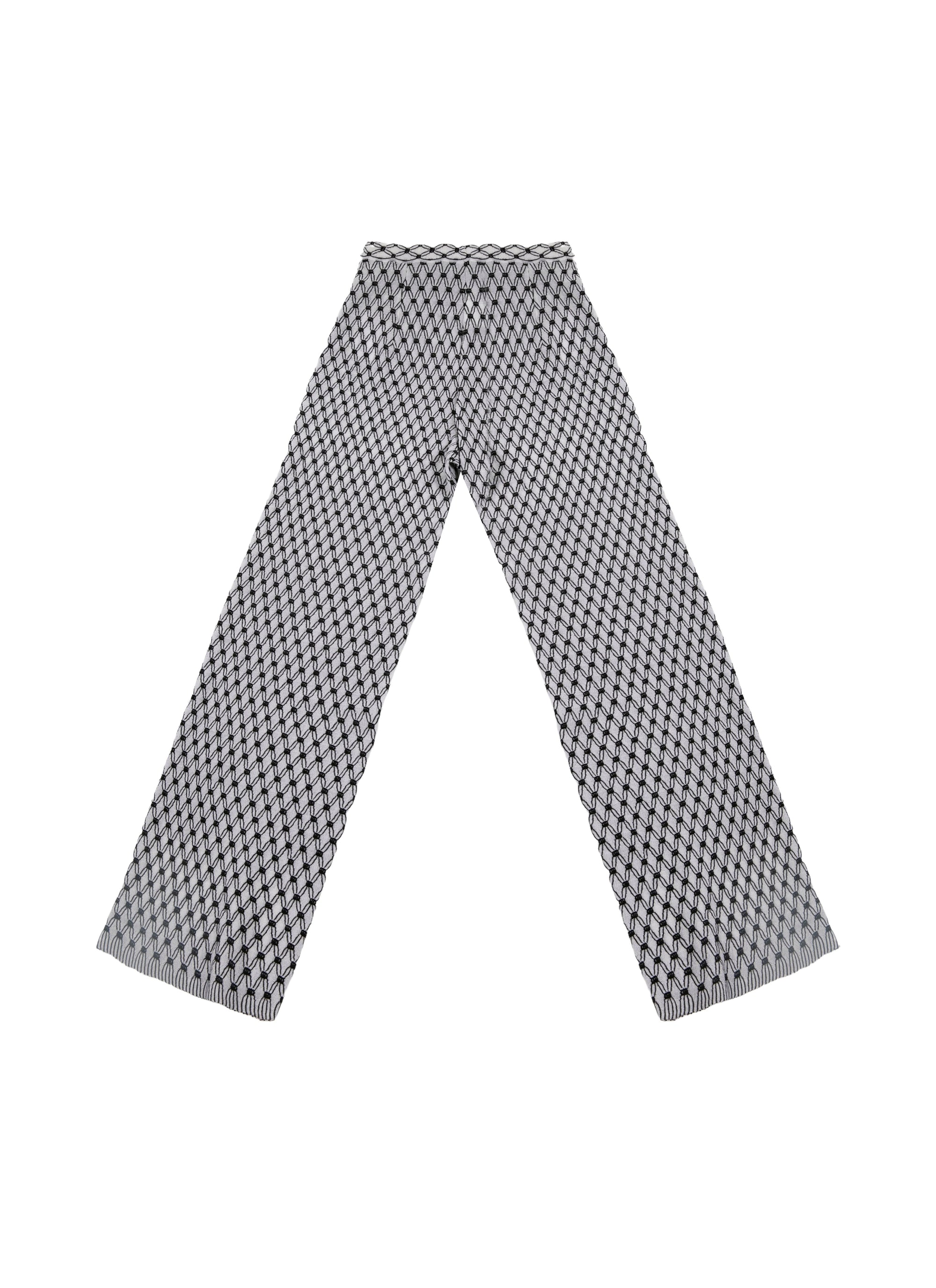 Pantalon en soie - Noir & Blanc