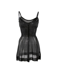 Fond de robe en soie - Noir