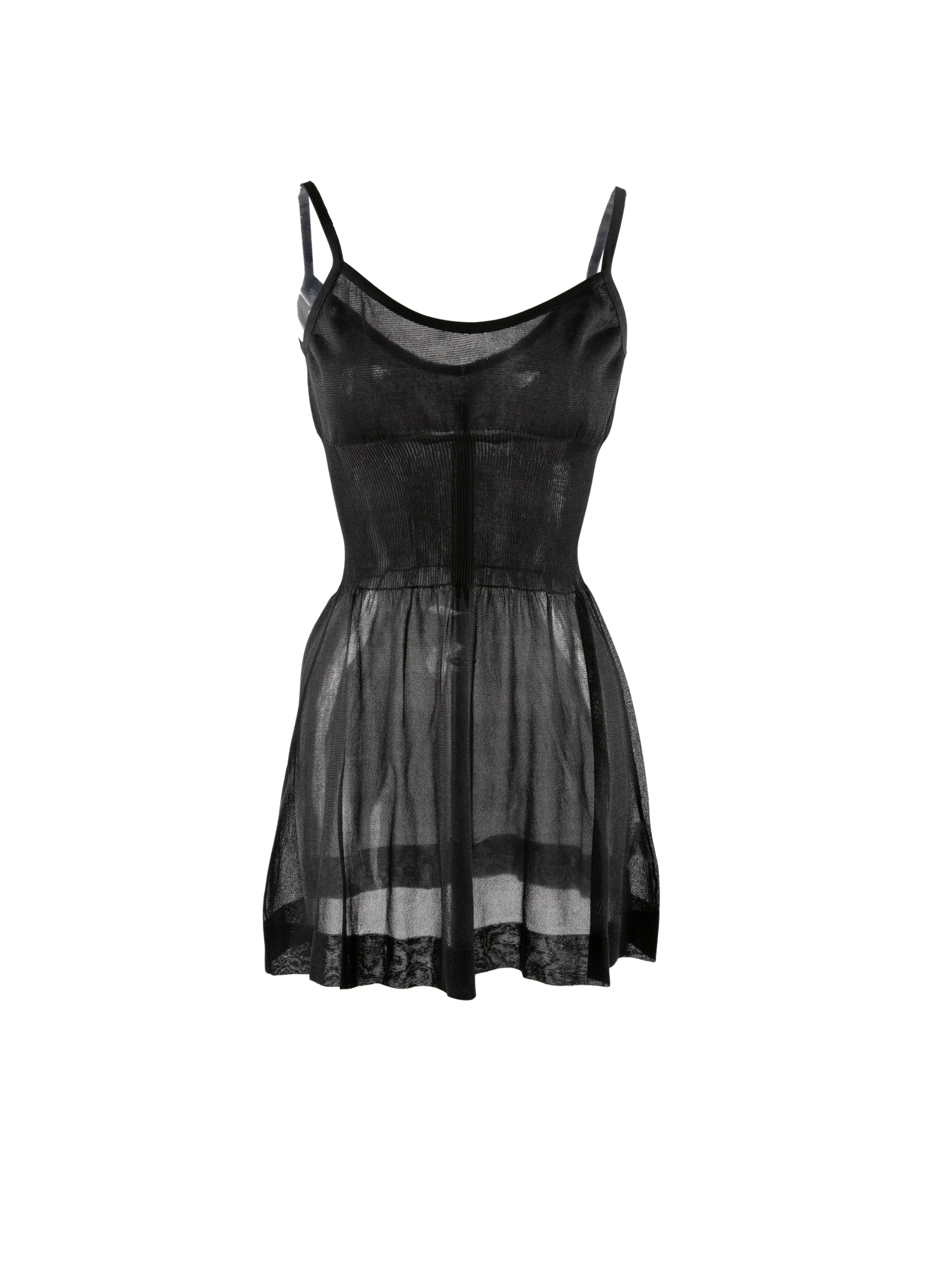 Fond de robe en soie - Noir