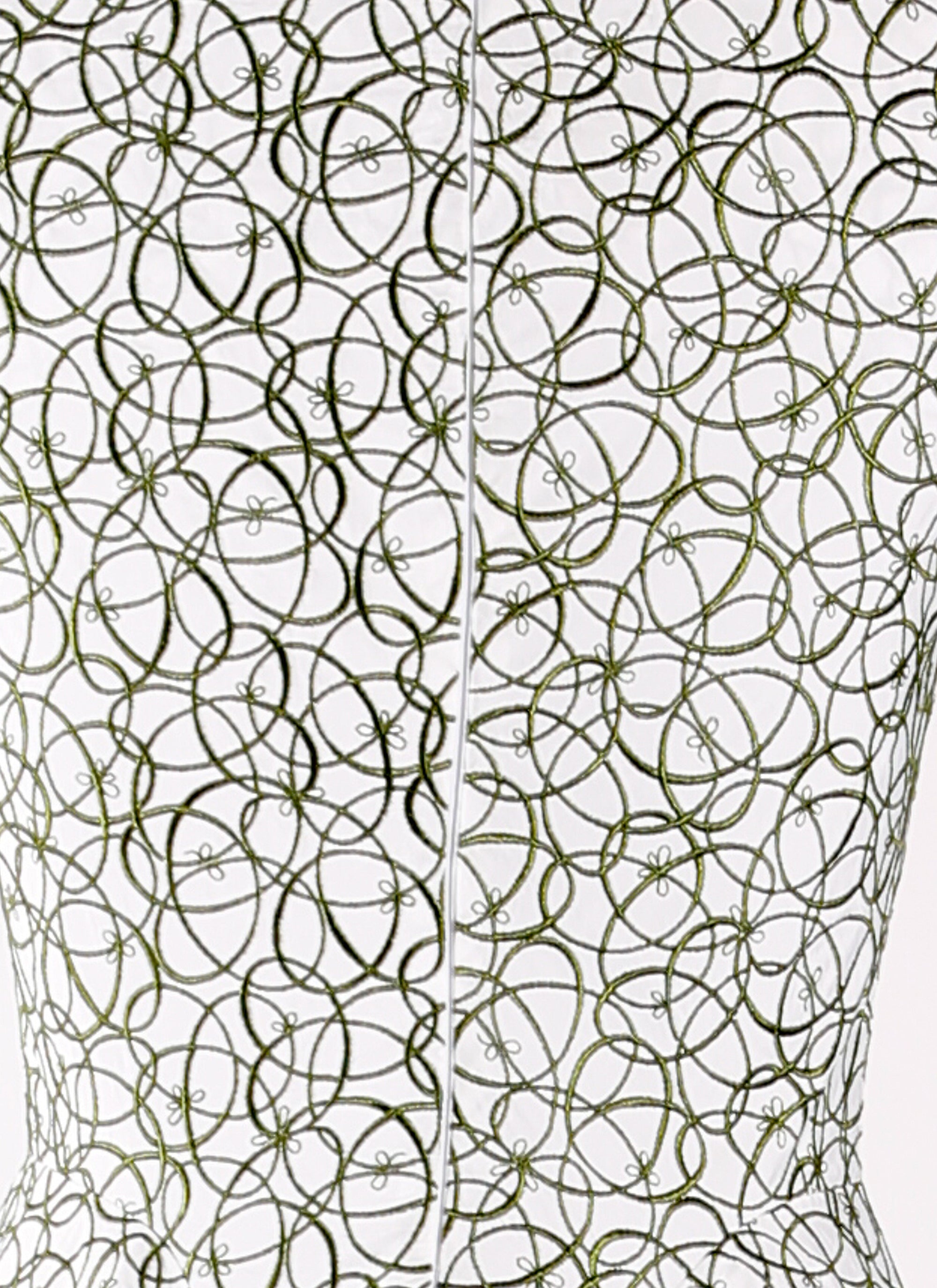 Robe Dédale longue sans manches - Blanc & Vert