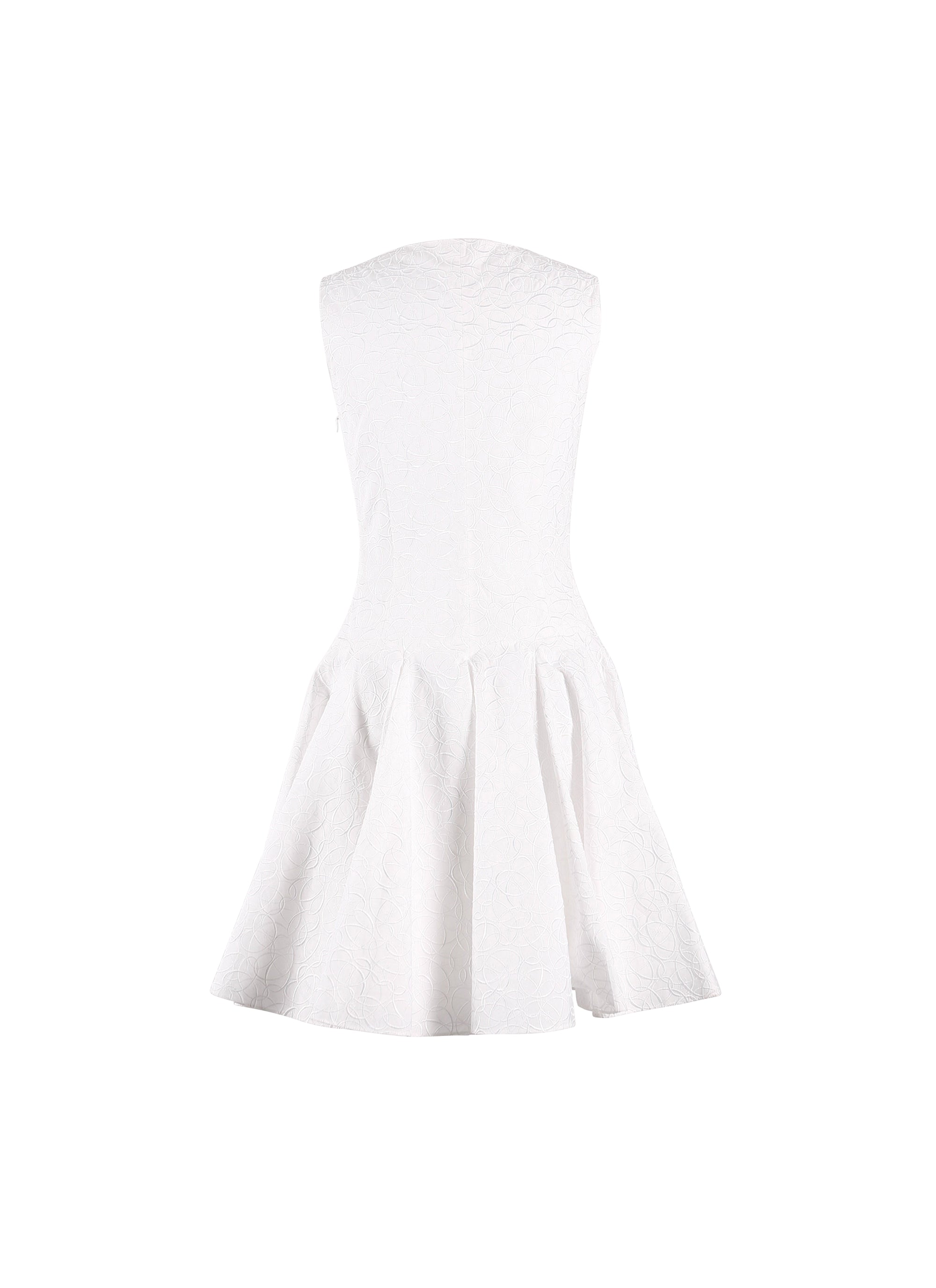 Robe Dédale sans manches - Blanc
