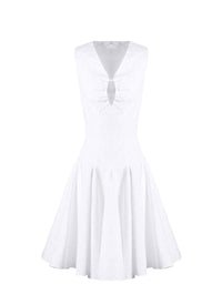Robe Dédale sans manches - Blanc