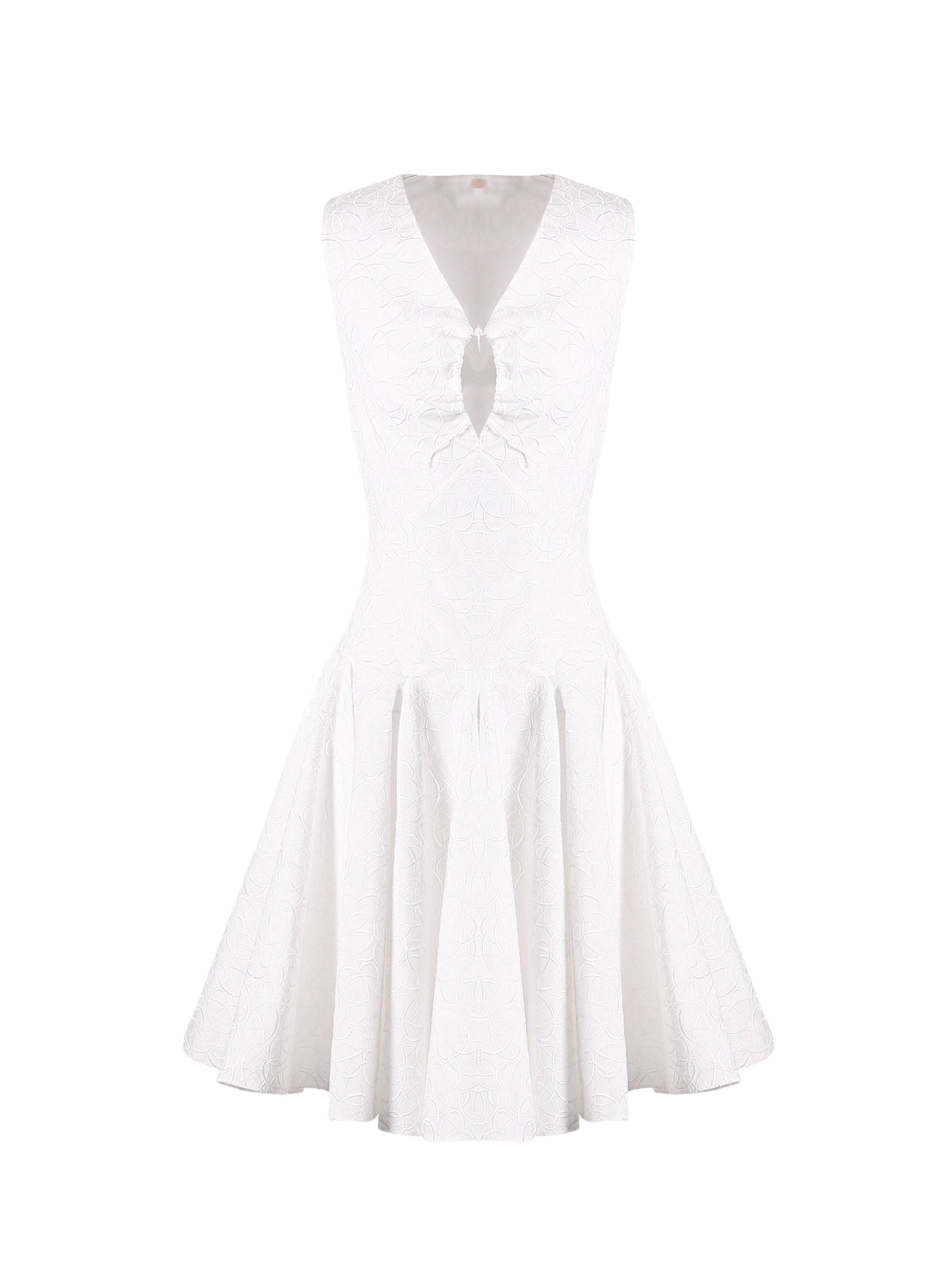 Robe Dédale sans manches - Blanc