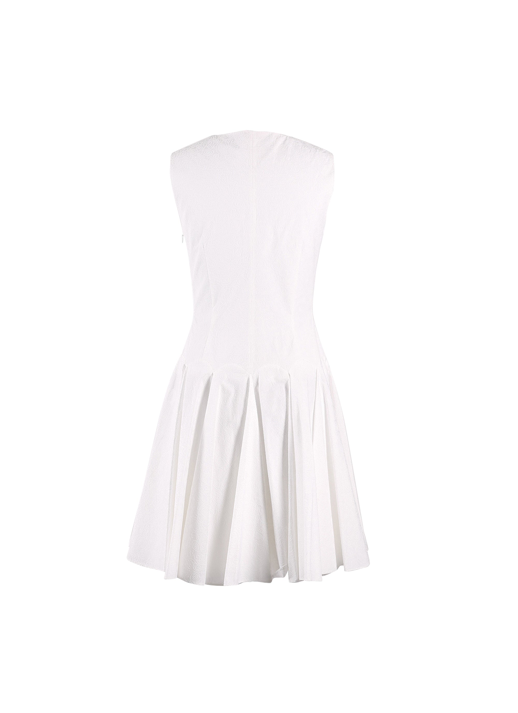 Robe Dédale sans manches - Blanc