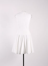 Robe Dédale sans manches - Blanc intense