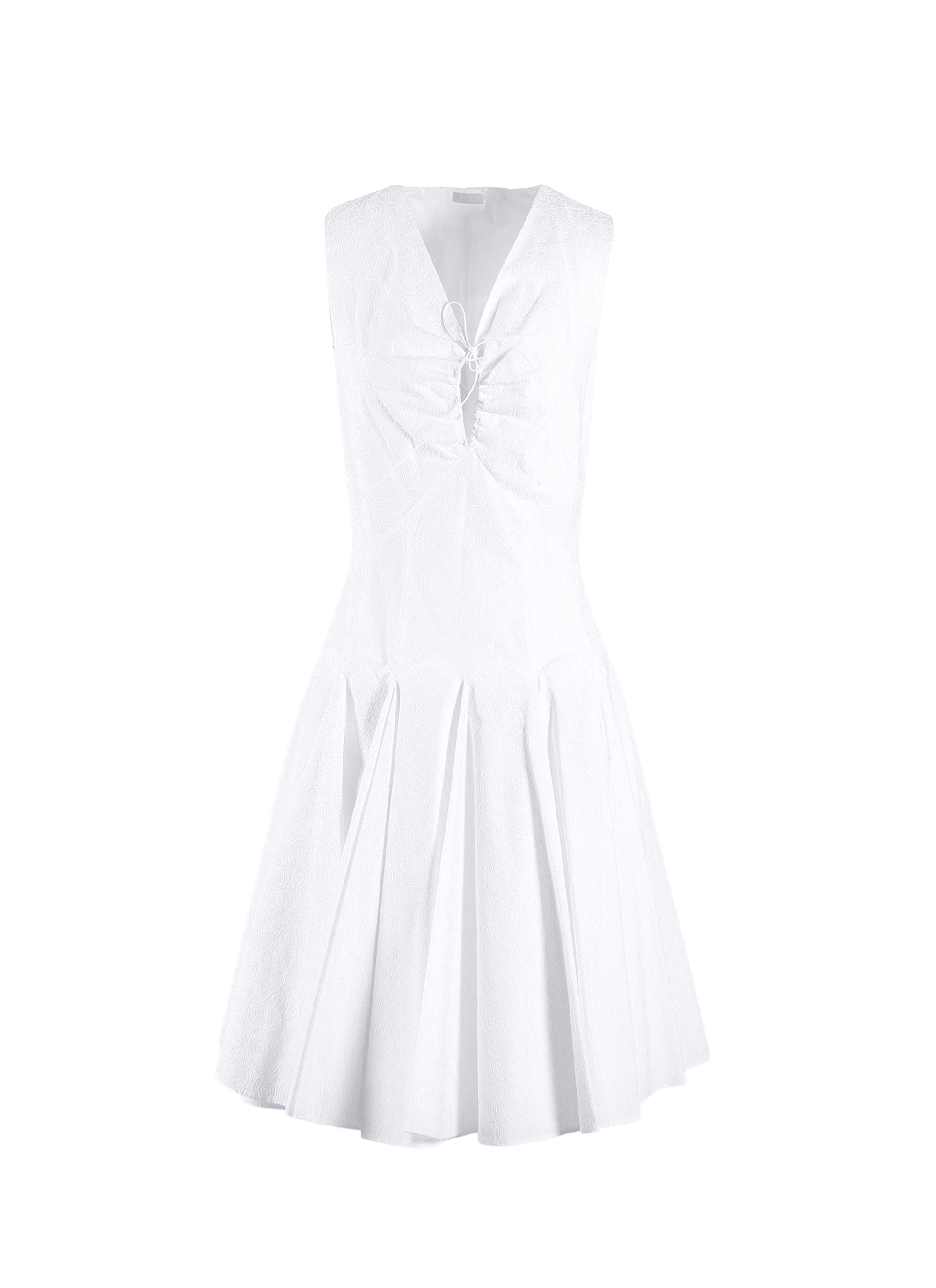 Robe Dédale sans manches - Blanc