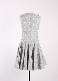 Robe Dédale sans manches - Blanc & Vert