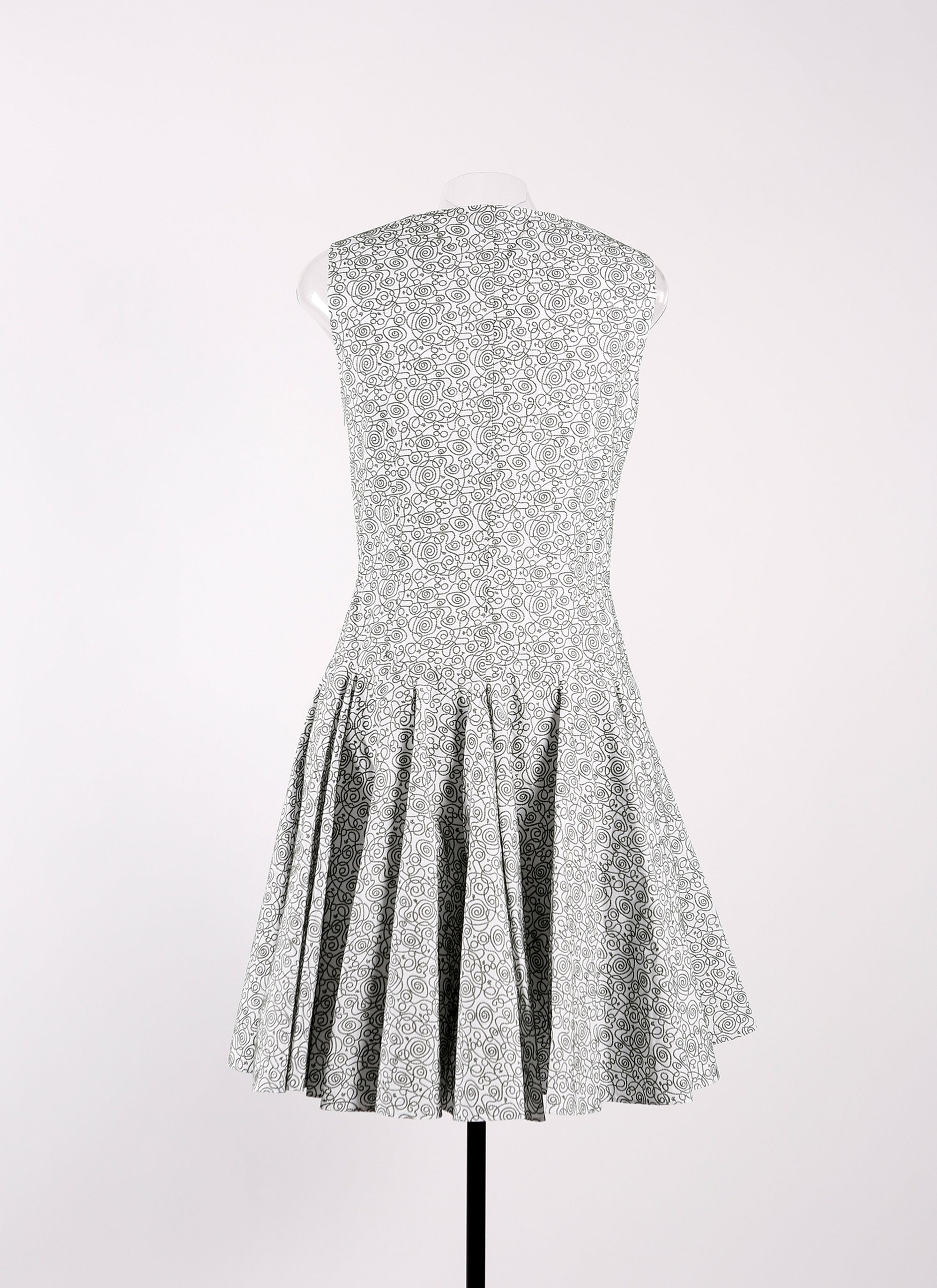 Robe Dédale sans manches - Blanc & Vert