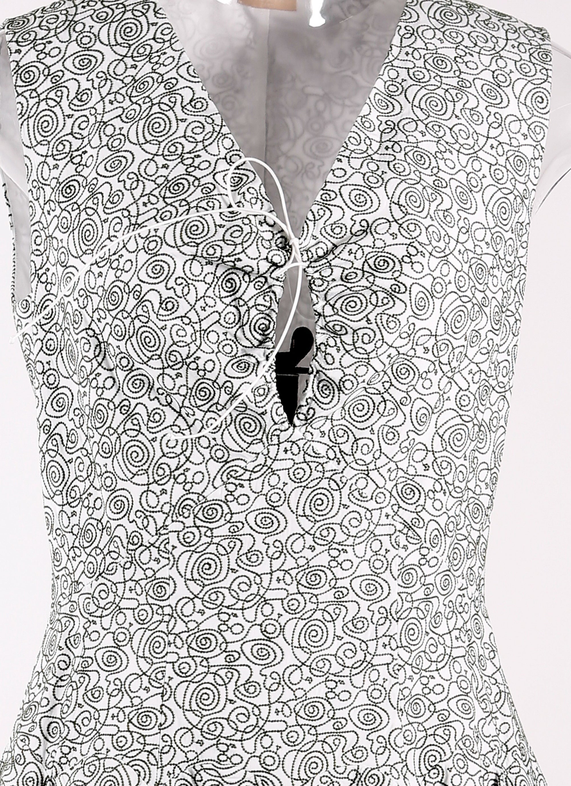 Robe Dédale sans manches - Blanc & Vert