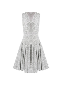 Robe Dédale sans manches - Blanc & Vert