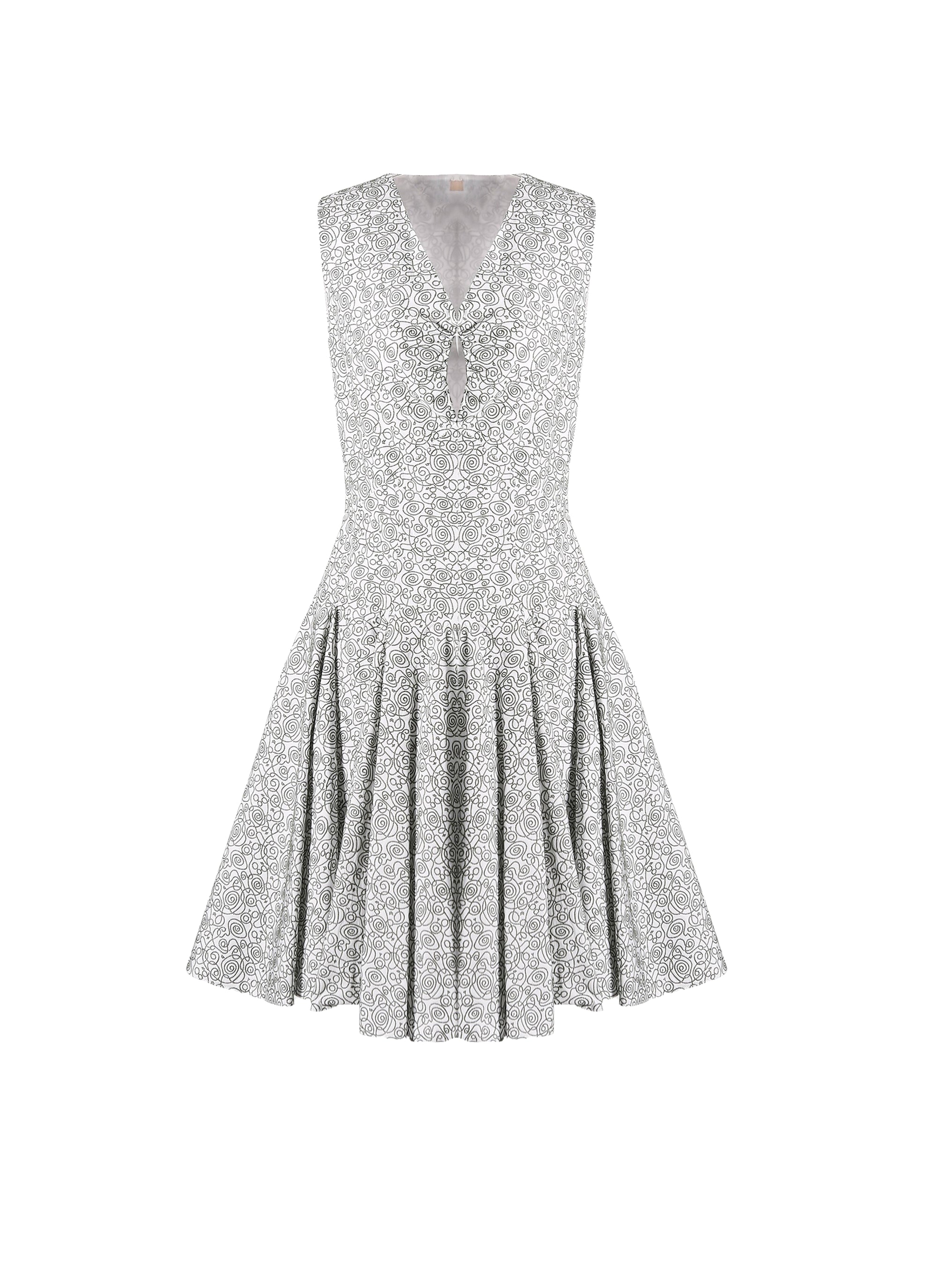 Robe sans manches Labyrinth - Blanc & Vert