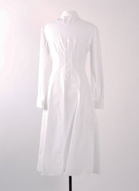 Japanese poplin dress - White