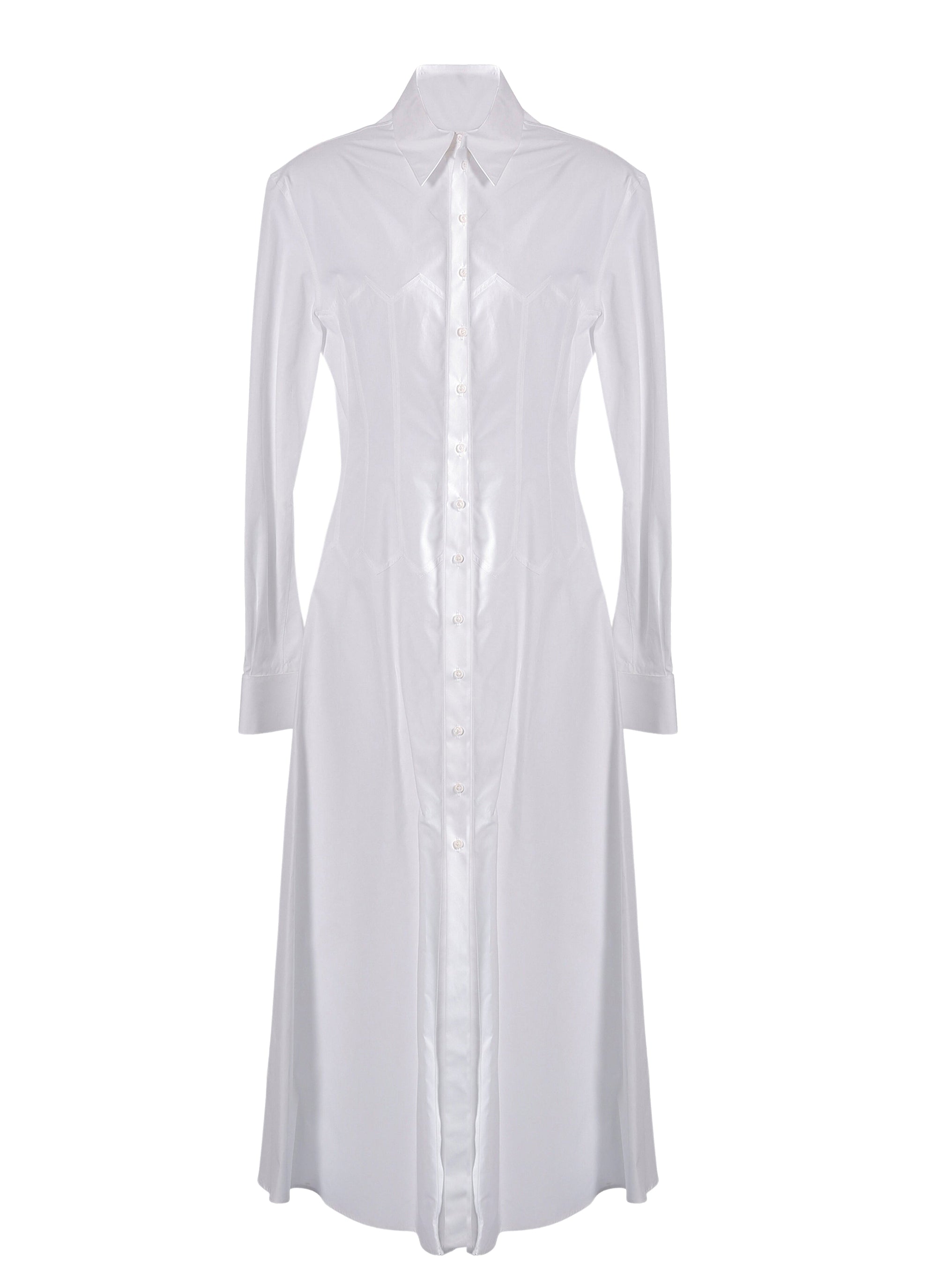 Japanese poplin dress - White