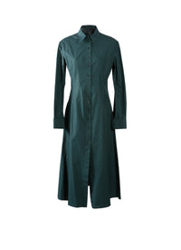 Japanese poplin dress - Sea Green