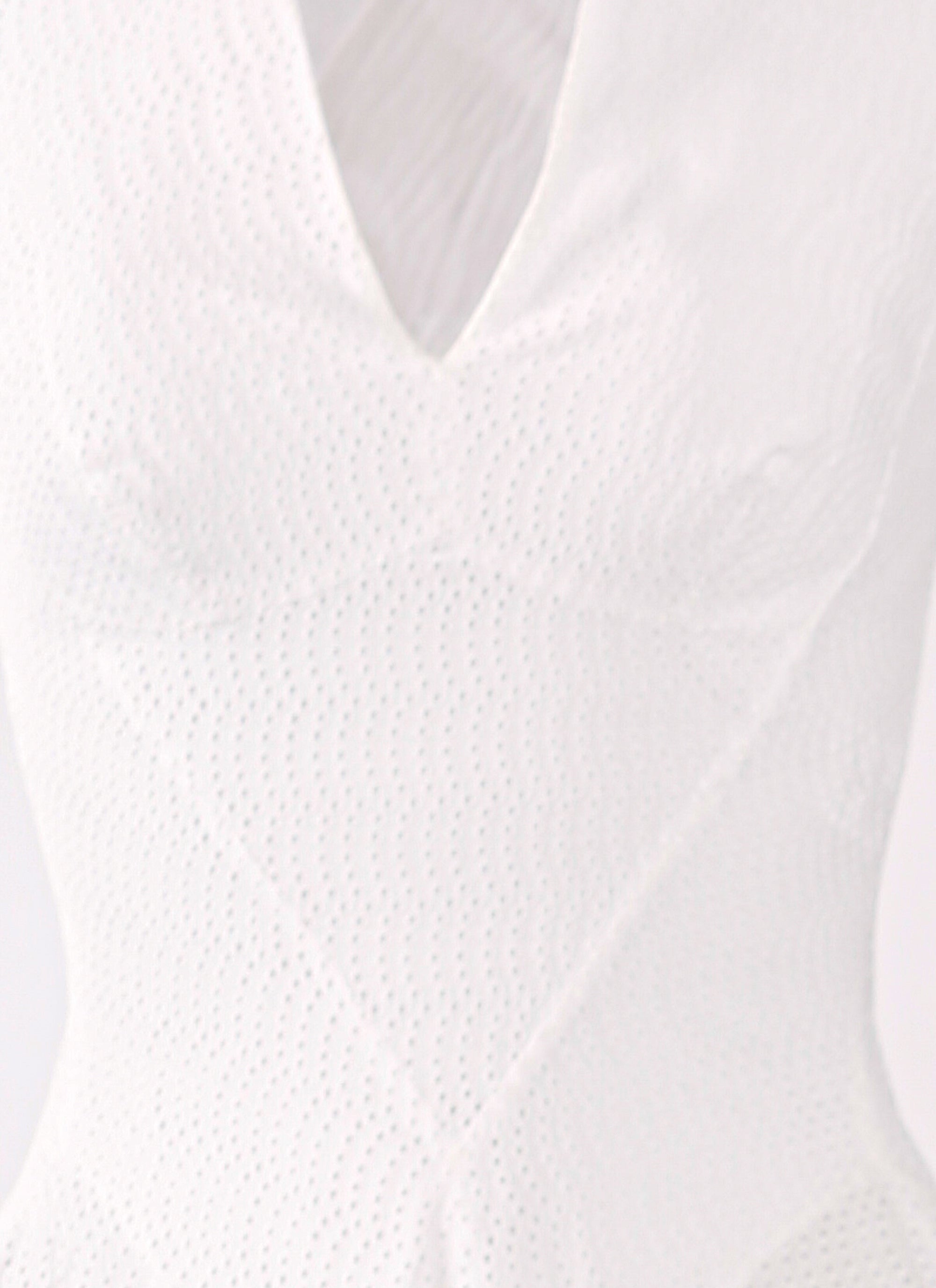 Embroidered dress with crossed back straps - White