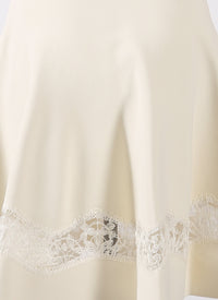 Sleeveless lace skater dress - White