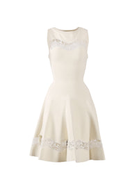 Robe sans manches en dentelle - Blanc