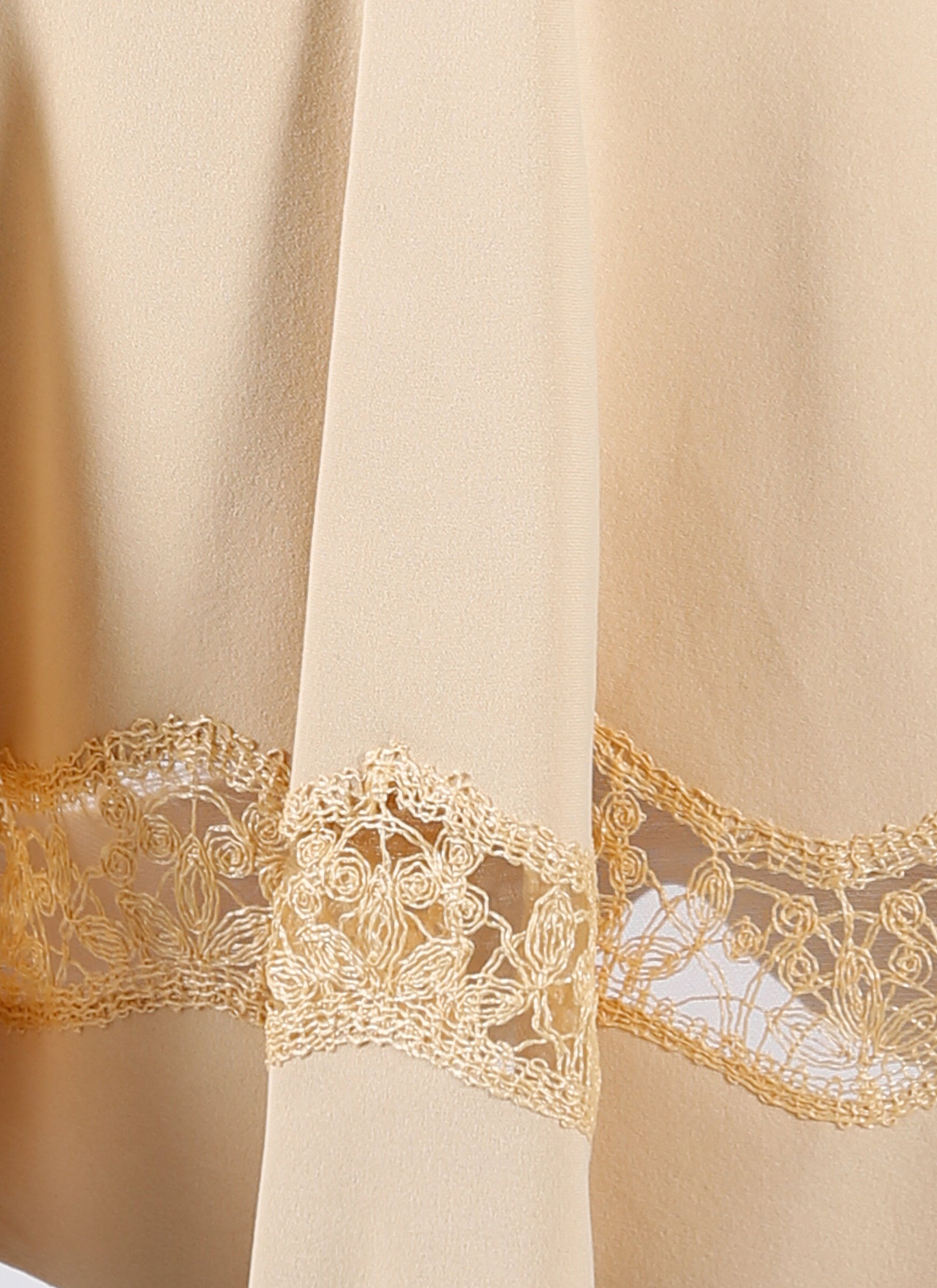 Robe sans manches en dentelle - Beige Clair