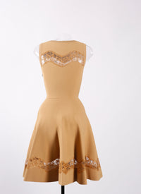 Robe sans manches en dentelle - Chamois