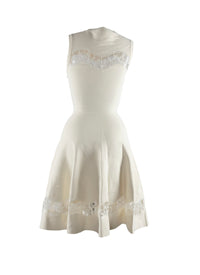 Robe patineuse en dentelle - Blanc