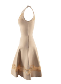 Lace Skater Dress - Light Beige