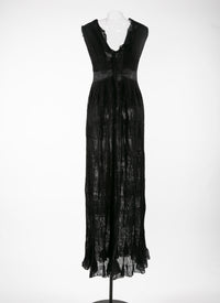 Robe sans manches en soie - Noir