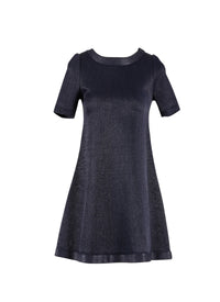 Short-sleeved tunic in raffia - Night
