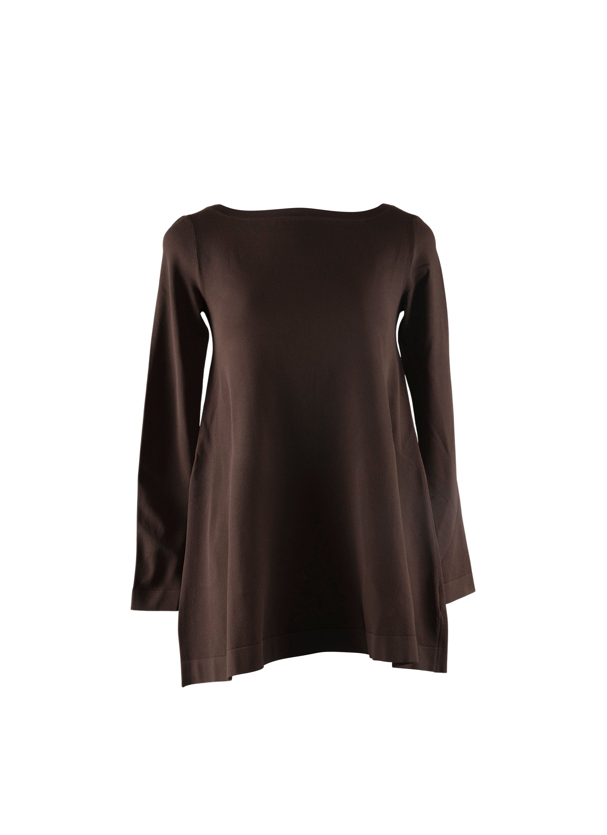 Long sleeve flowing top - Chocolate