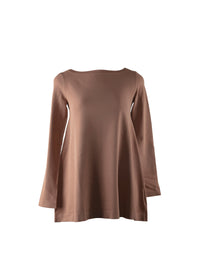Long sleeve flowing top - Sandalwood