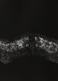 Tunique sans manches en dentelle - Noir
