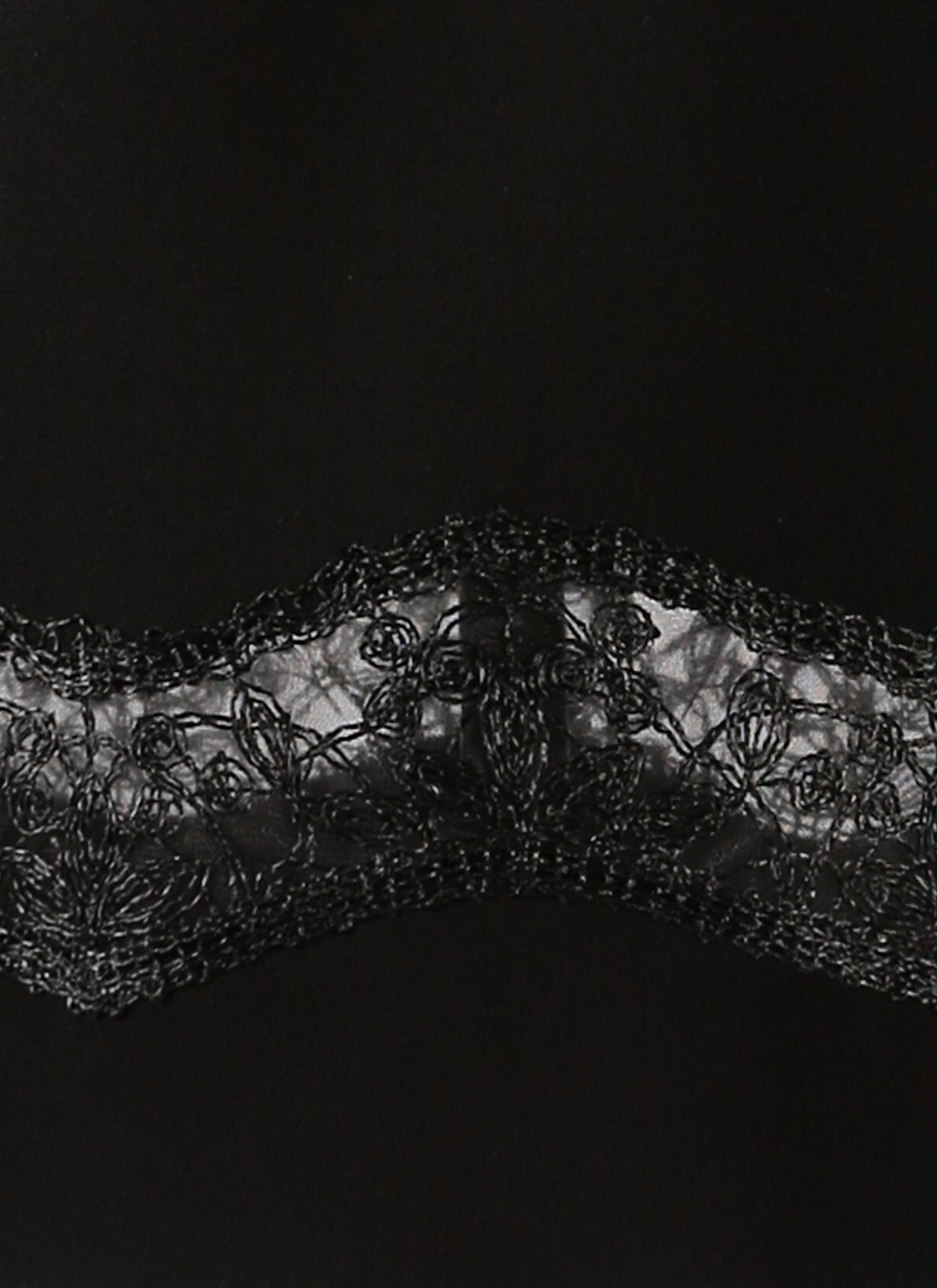 Tunique sans manches en dentelle - Noir
