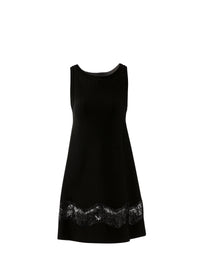 Tunique sans manches en dentelle - Noir