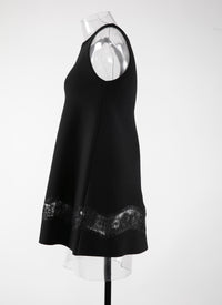 Tunique sans manches en dentelle - Noir