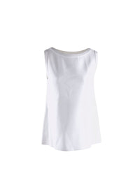 Top sans manches encolure bateau - Blanc