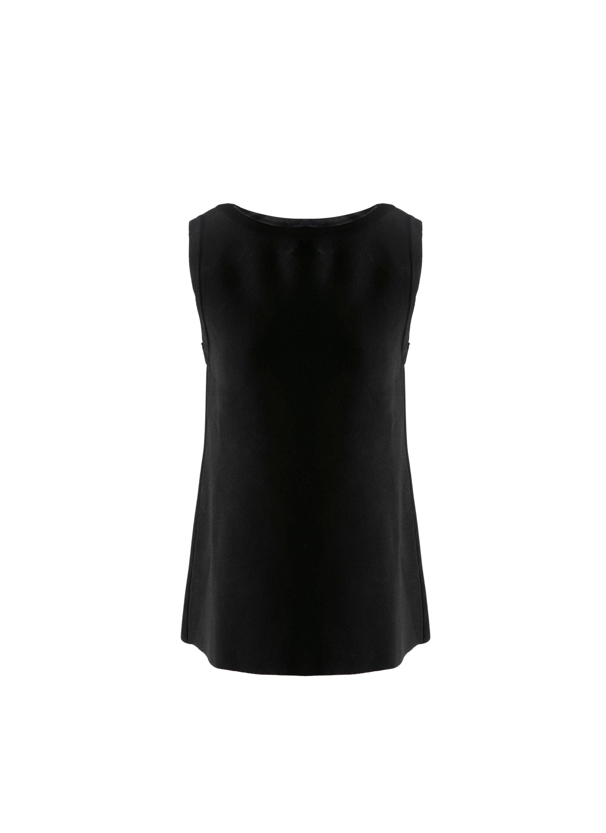 Top sans manches encolure bateau - Noir & Chocolat