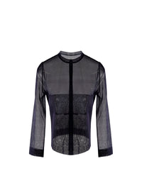 Cardigan manches courtes en soie - Nuit