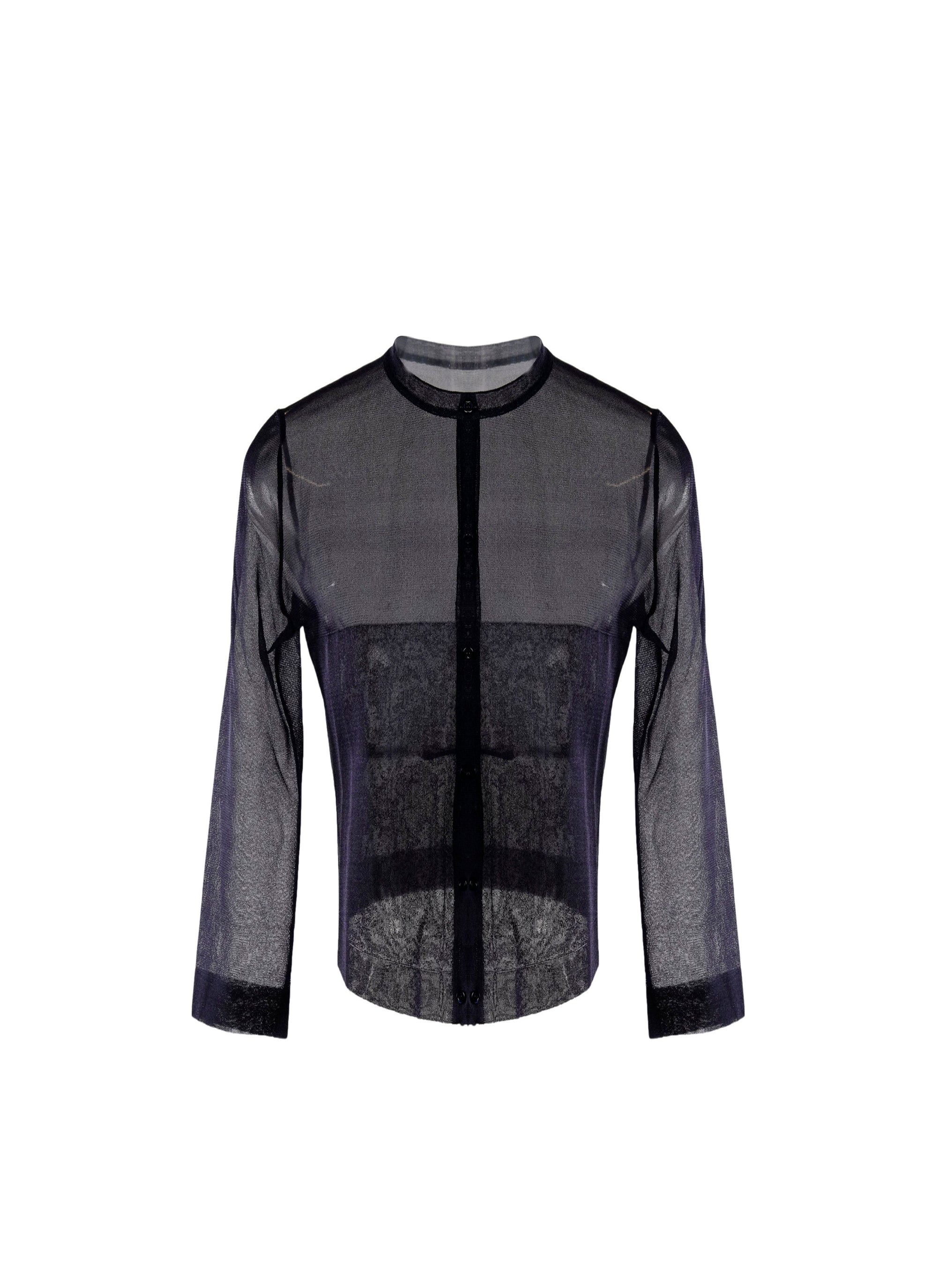 Cardigan manches courtes en soie - Nuit