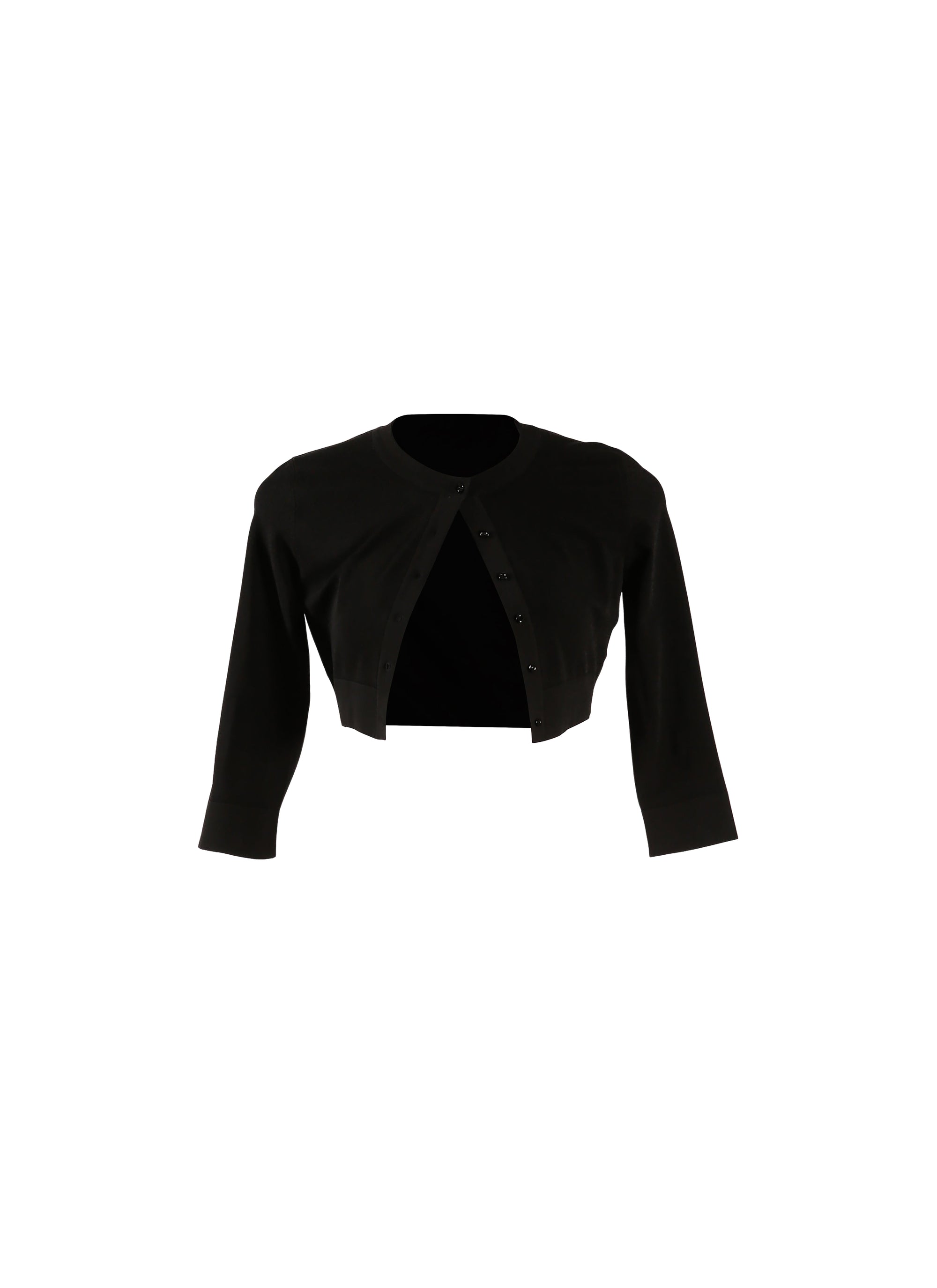 Cardigan court à manches 3/4 en maille - Noir