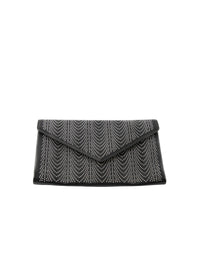 Studded Oum clutch bag - Black intense