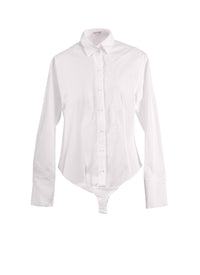 Japanese poplin body shirt - White