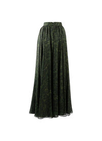 Silk floral skirt - Fir tree