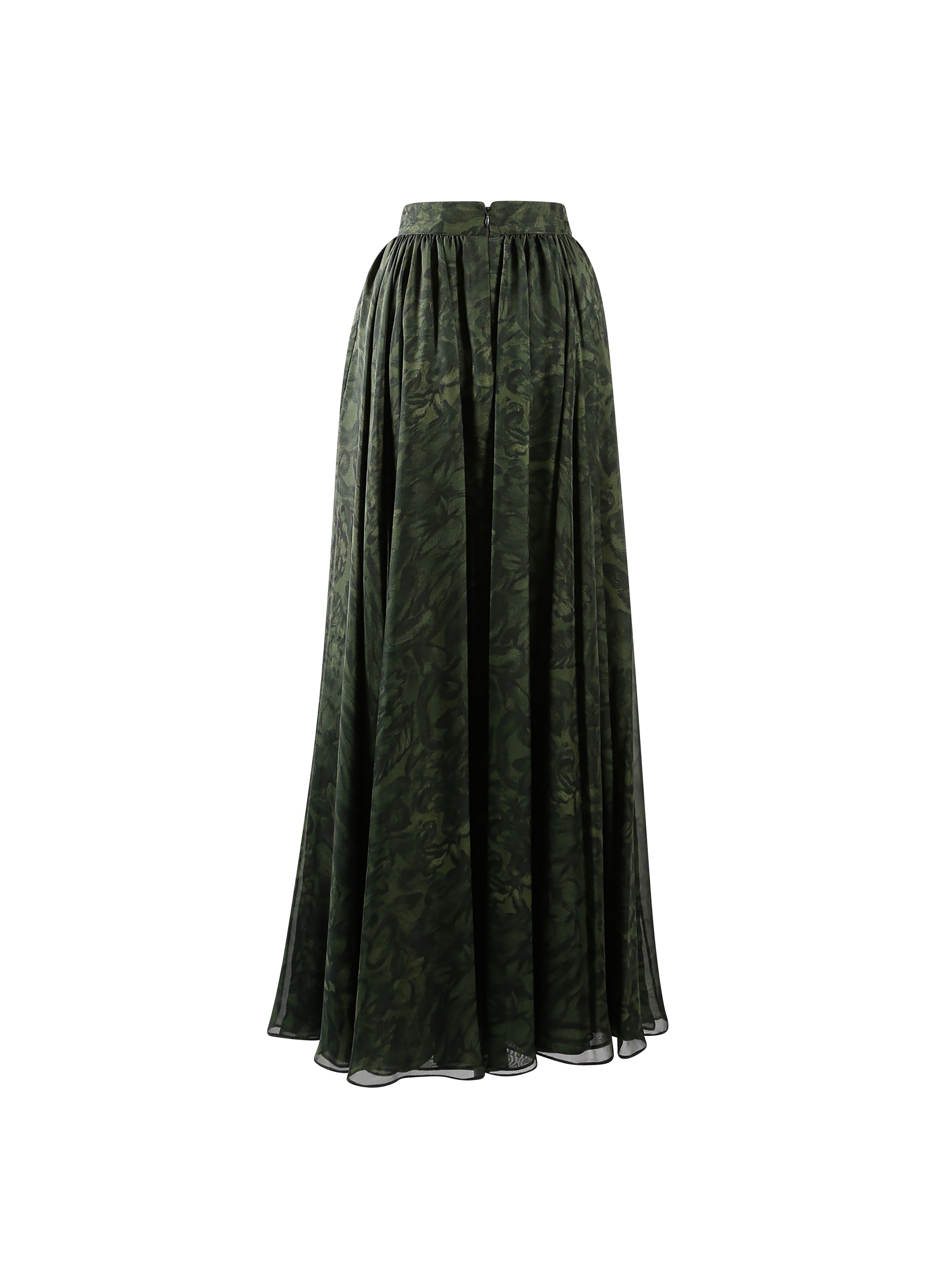Silk floral skirt - Fir tree
