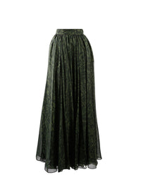 Silk floral skirt - Fir tree