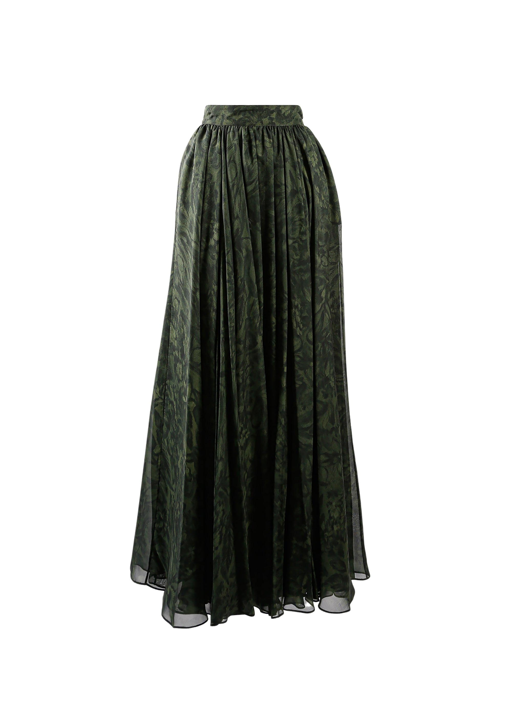Silk floral skirt - Fir tree