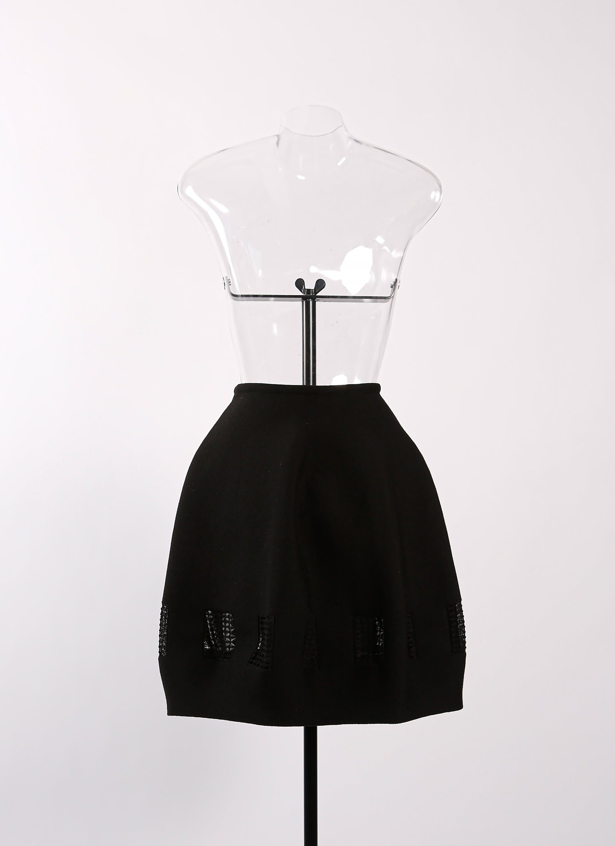 Wool Finistrelle skirt - Black intense