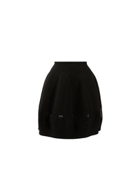 Wool Finistrelle skirt - Black intense