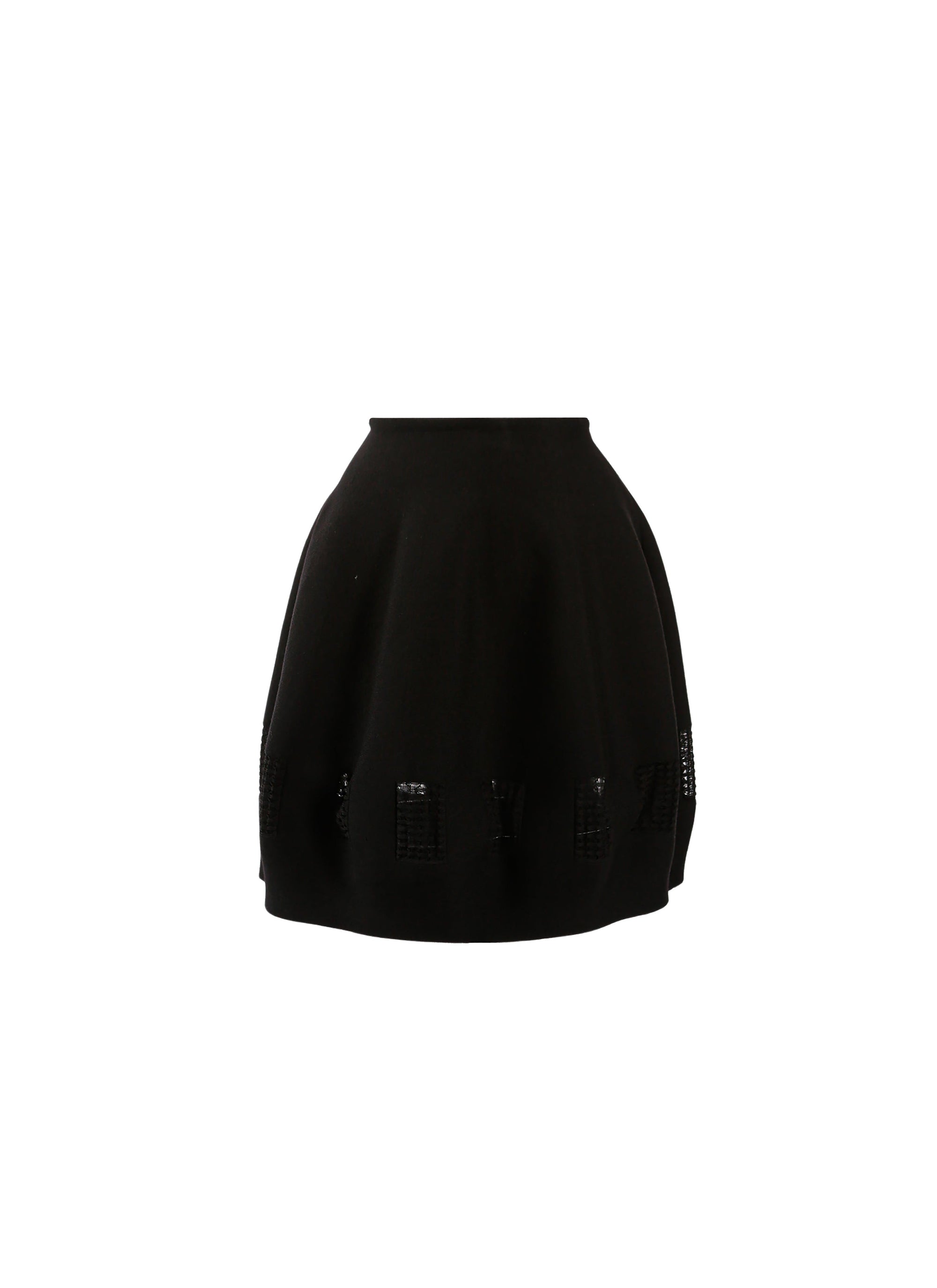 Wool Finistrelle skirt - Black intense