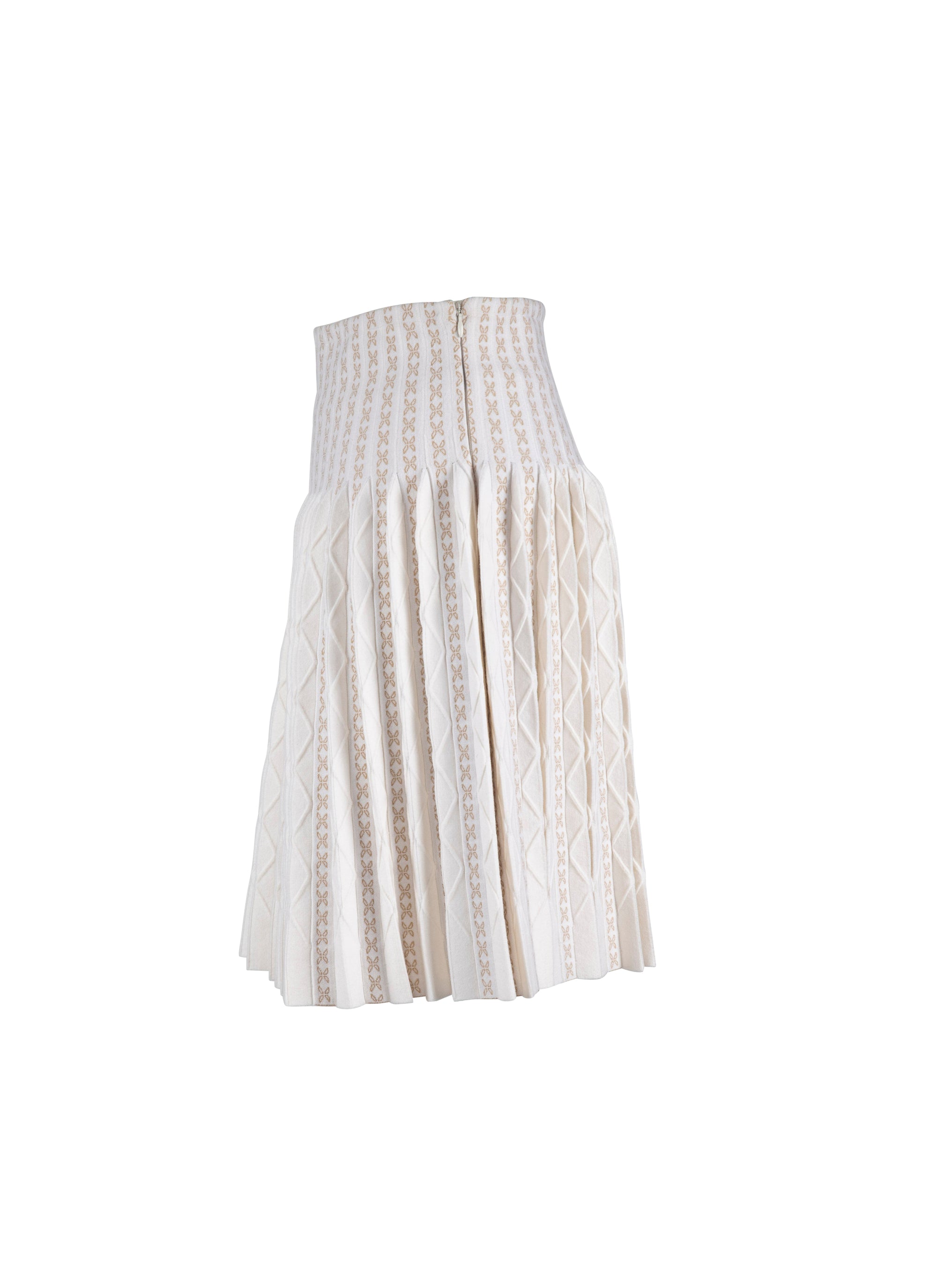 Jupe Charmille en laine - Blanc & Sable